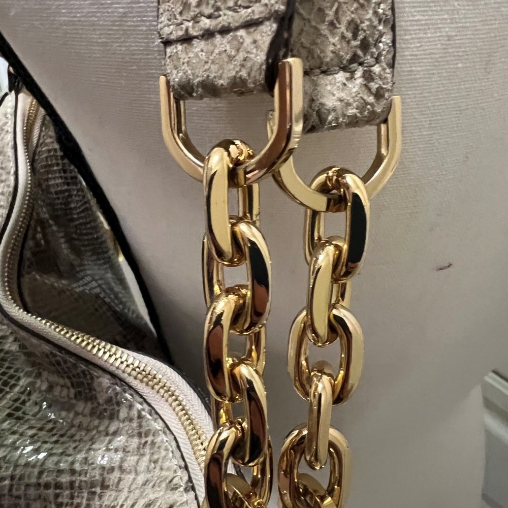 *New* Michael Kors Python Leather, Cross Body Cha… - image 6